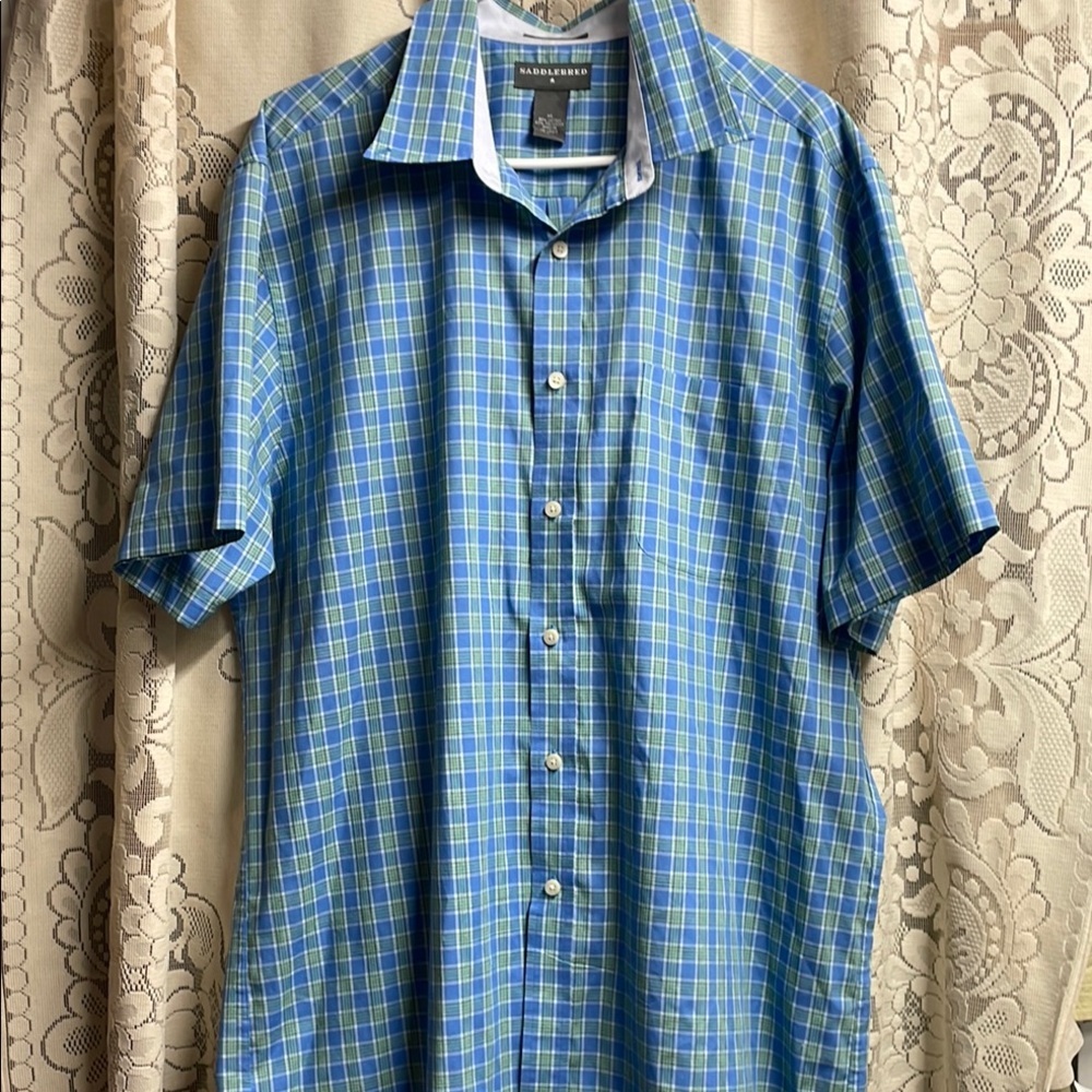 Saddlebred Men's Blue Plaid Shirt